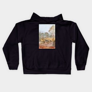 Misty Morning NSW - Water Colour Kids Hoodie